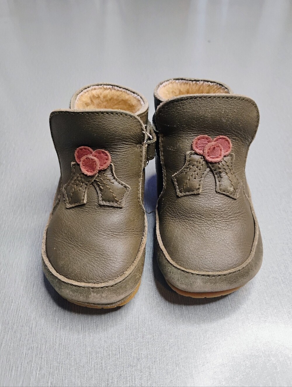 Donsje leather Holly Berry Christmas booties